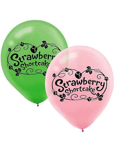 Strawberry Shortcake Party Balloons - Click Image to Close